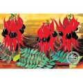 WATERMARK GREETING CARD STURTS DESERT PEA